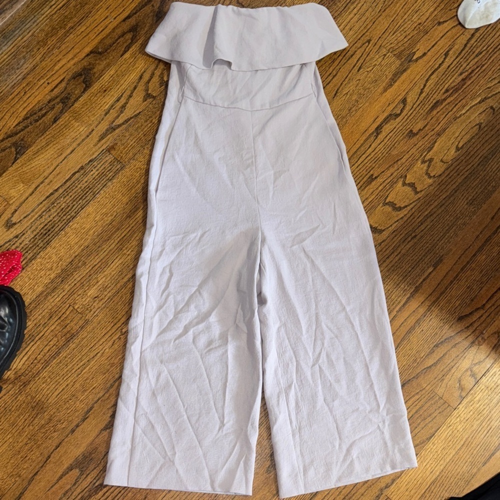 Babaton Lavender Wide Leg Strapless Jumpsuit Size 0 π - Picture 1 of 11